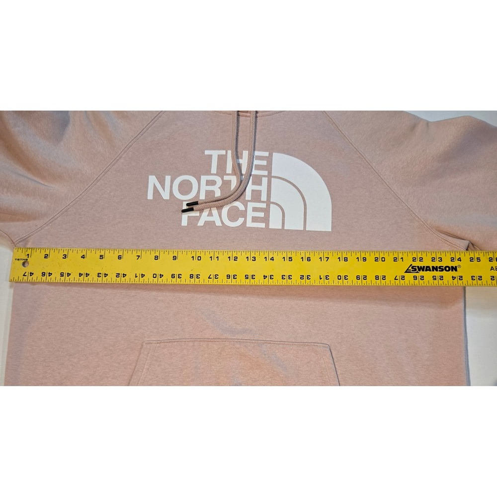 The North Face Womens Pink Logo Pullover Hoodie Sweatshirt XL Raglan Sleeve - Picture 3 of 6